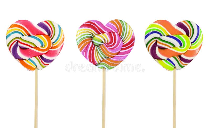 ζωηρόχρωμο ύφος μορφής καρδιών lollipop αναδρομικό στοκ φωτογραφίες με δικαίωμα ελεύθερης χρήσης