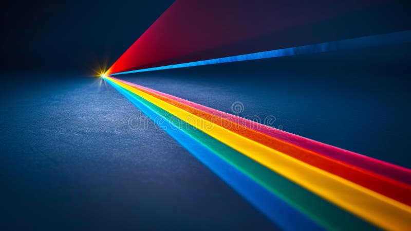 ζωντανή ψηφιακή τέχνη τύπου prism με πολύχρωμες αναλαμπές σε βαθύ μπλε φόντο διανυσματική απεικόνιση