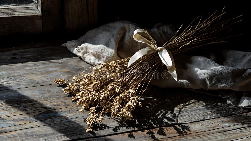 Η Rustic Still Ζει Σε Ένα Δέμα Βρώμης ελεύθερη απεικόνιση δικαιώματος