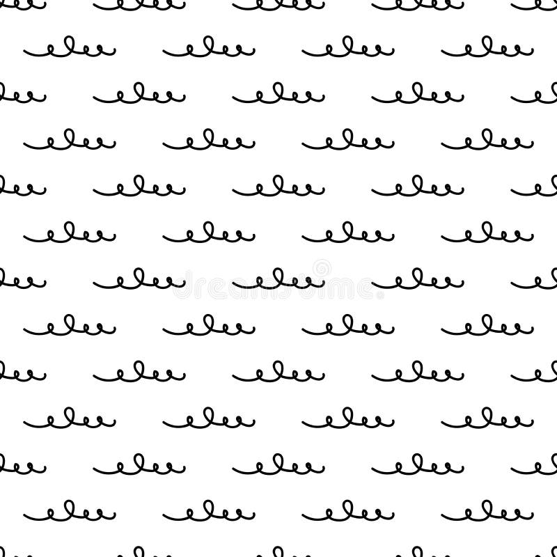 Η διανυσματική συρμένη χέρι doodle γραμμή επαναλαμβάνει το άνευ ραφής σχέδιο Σχέδιο σκίτσων κακογραφίας μολυβιών Μαύρες γραμμές σ απεικόνιση αποθεμάτων Η διανυσματική συρμένη χέρι doodle γραμμή επαναλαμβάνει το άνευ ραφής σχέδιο Σχέδιο σκίτσων κακογραφίας μολυβιών Μαύρες γραμμές σ απεικόνιση αποθεμάτων