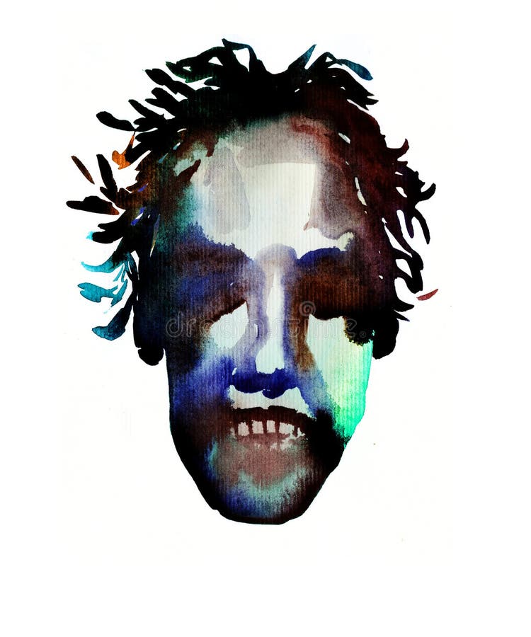 Η εικόνα Watercolor του προσώπου zombie σε αποκριές ή το κόμμα αφίσα ελεύθερη απεικόνιση δικαιώματος Η εικόνα Watercolor του προσώπου zombie σε αποκριές ή το κόμμα αφίσα ελεύθερη απεικόνιση δικαιώματος