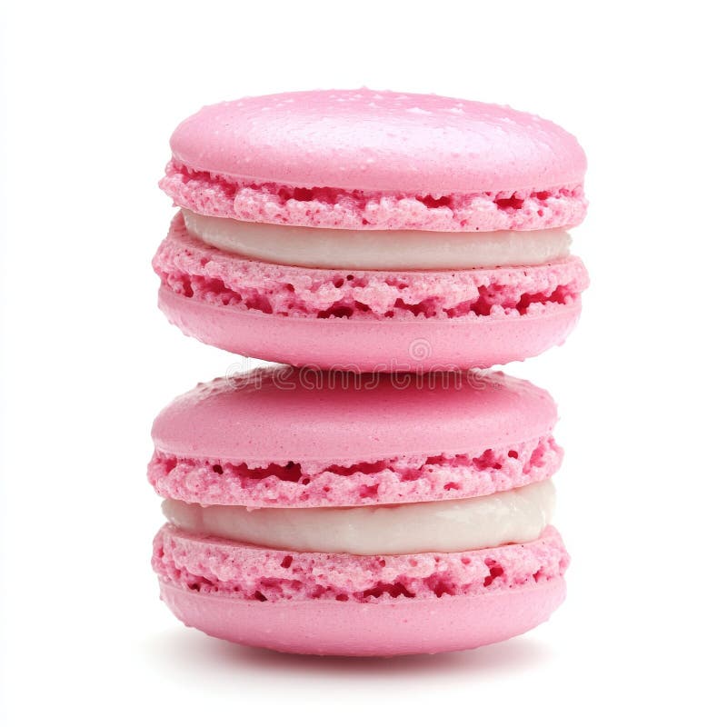 η εικόνα δημιουργεί ένα ροζ macaron απομονωμένο σε διαφανές φόντο στοκ εικόνες