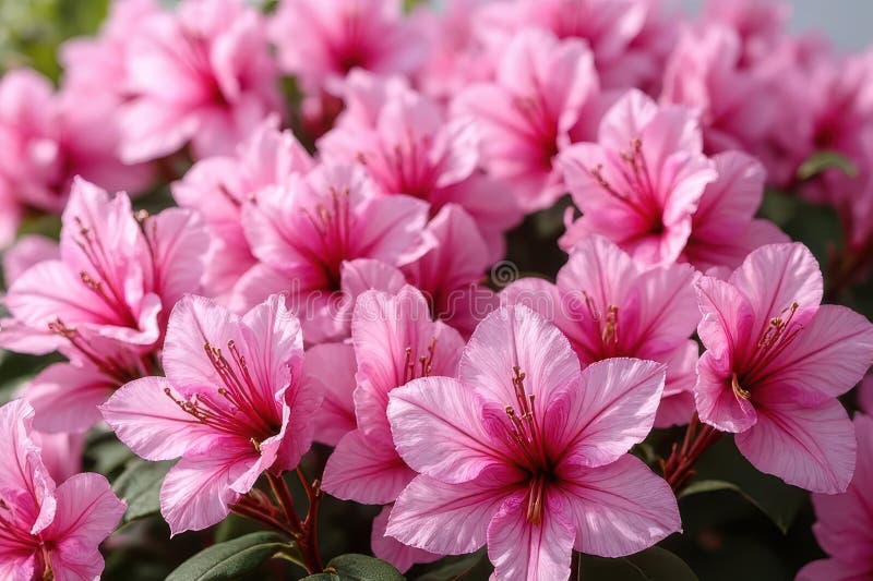 Η ζωντανή Azalea Bouquet σε πλήρη άνθιση διανυσματική απεικόνιση