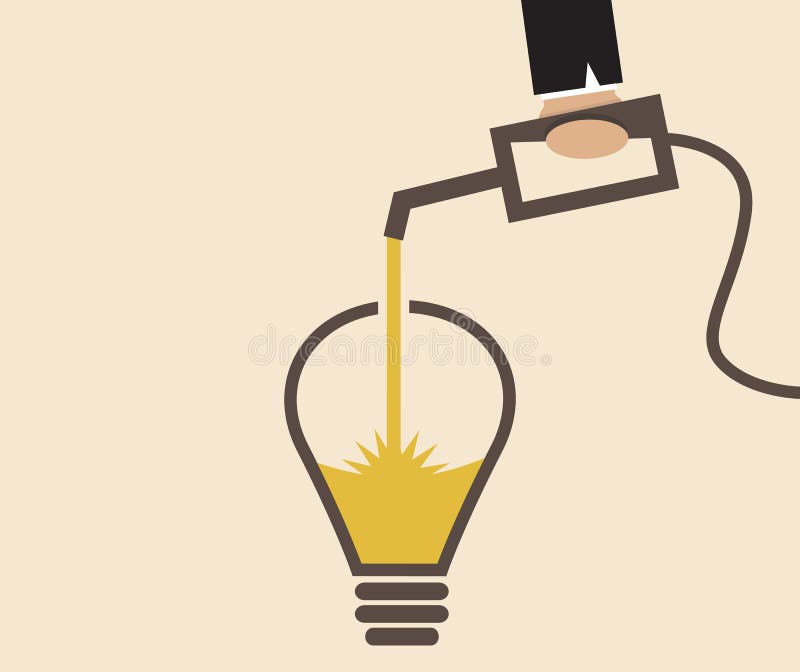 Η ιδέα lightbulb ξαναγεμίζεται διανυσματική απεικόνιση Η ιδέα lightbulb ξαναγεμίζεται διανυσματική απεικόνιση