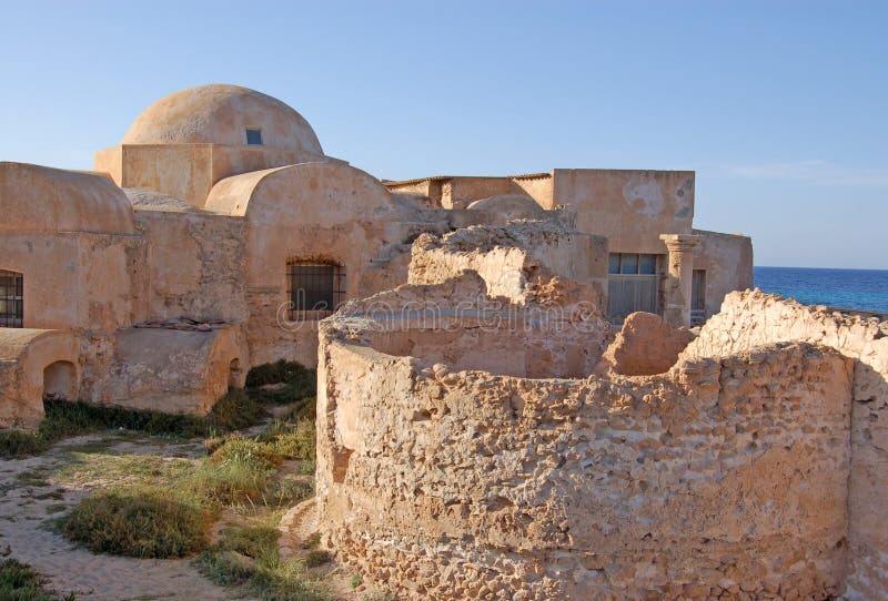 The amazingly preserved domestic Roman Villa Sileen on the Mediterranean coast of Libya, east of Tripoli. The amazingly preserved domestic Roman Villa Sileen on the Mediterranean coast of Libya, east of Tripoli.