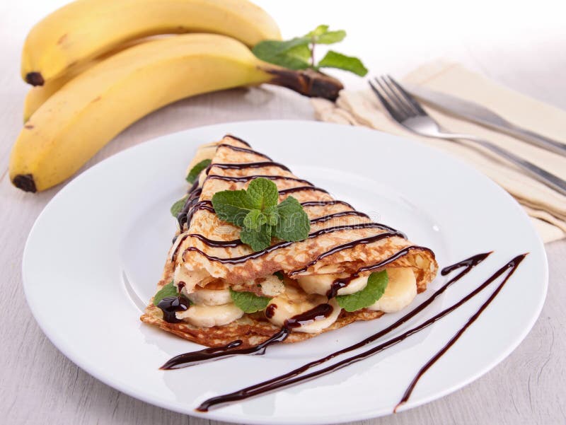Η μπανάνα crepe στοκ εικόνες Η μπανάνα crepe στοκ εικόνες