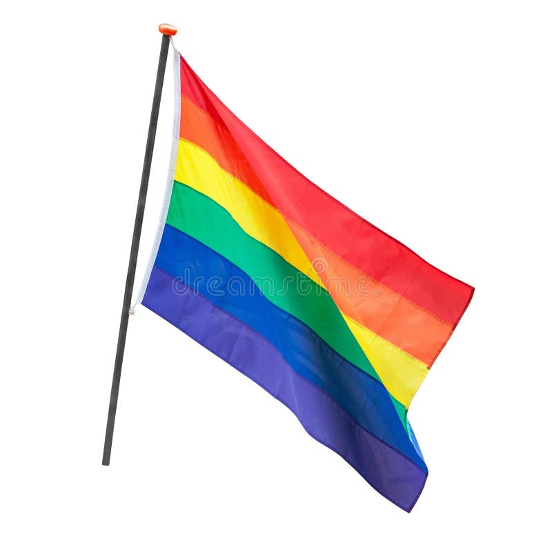 Η σημαία ουράνιων τόξων LGBT που απομονώνεται στο άσπρο υπόβαθρο στοκ εικόνα με δικαίωμα ελεύθερης χρήσης Η σημαία ουράνιων τόξων LGBT που απομονώνεται στο άσπρο υπόβαθρο στοκ εικόνα με δικαίωμα ελεύθερης χρήσης