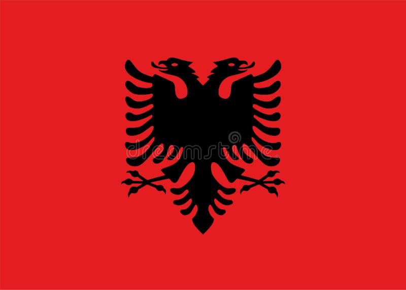 Η σημαία της Αλβανίας ελεύθερη απεικόνιση δικαιώματος Η σημαία της Αλβανίας ελεύθερη απεικόνιση δικαιώματος