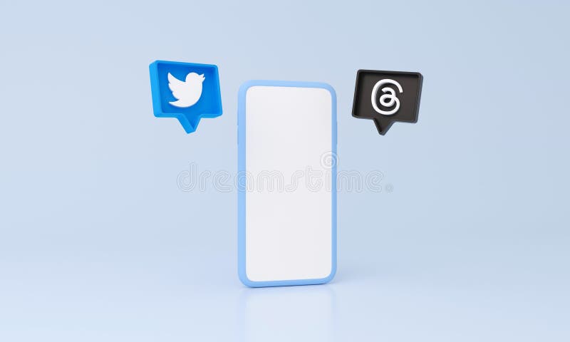 η συζήτηση εικονιδίου εφαρμογής smartphone και thread είναι μια νέα εφαρμογή instagram και meta social media app για μικροblogging ελεύθερη απεικόνιση δικαιώματος
