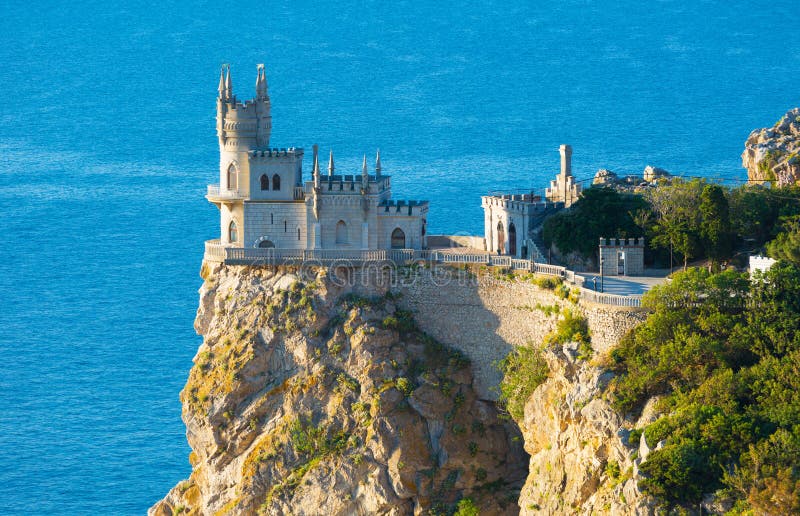 Swallow's Nest castle on the rock over the Black Sea. Gaspra. Crimea. Swallow's Nest castle on the rock over the Black Sea. Gaspra. Crimea