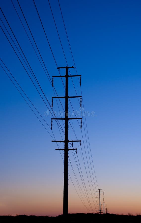 Electric Lines at Sunset. Plenty of copy space. Taken in Tennessee. Electric Lines at Sunset. Plenty of copy space. Taken in Tennessee.