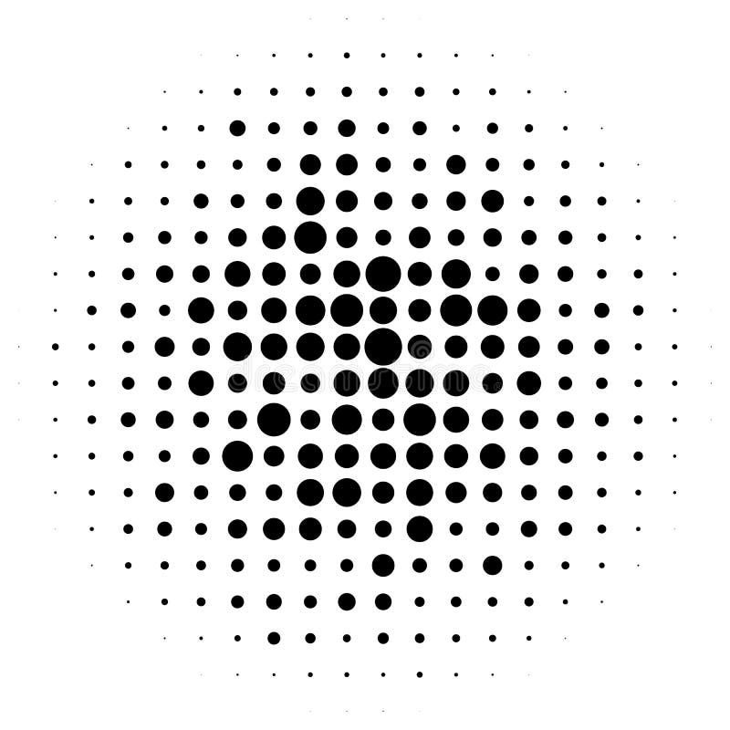 Halftone circles, halftone dots pattern. Monochrome half-tone - Royalty free vector illustration. Halftone circles, halftone dots pattern. Monochrome half-tone - Royalty free vector illustration