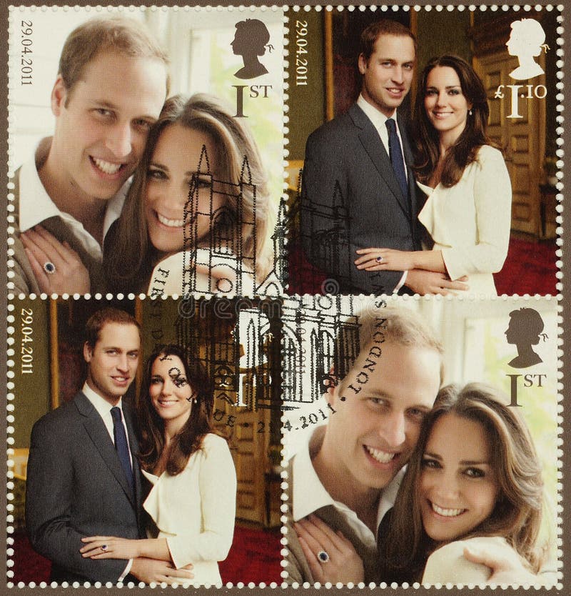 Kate Middleton και βασιλικά γαμήλια γραμματόσημα του William πριγκήπων στοκ φωτογραφίες Kate Middleton και βασιλικά γαμήλια γραμματόσημα του William πριγκήπων στοκ φωτογραφίες