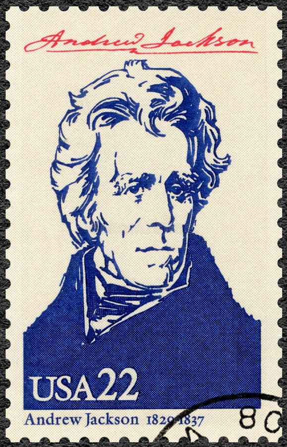 ΗΠΑ - 1986: παρουσιάζει πορτρέτο Andrew Τζάκσον 1767-1845, έβδομος Πρόεδρος των ΗΠΑ, Πρόεδροι σειράς των ΗΠΑ στοκ εικόνα με δικαίωμα ελεύθερης χρήσης ΗΠΑ - 1986: παρουσιάζει πορτρέτο Andrew Τζάκσον 1767-1845, έβδομος Πρόεδρος των ΗΠΑ, Πρόεδροι σειράς των ΗΠΑ στοκ εικόνα με δικαίωμα ελεύθερης χρήσης