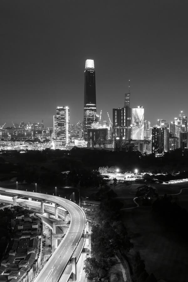 θέα ια όμορφη ριόλη kuala lumpur στα μαύρα και η whitekuala lumpur είναι ια καρδιά τη μαλαισία στοκ φωτογραφία με δικαίωμα ελεύθερης χρήσης
