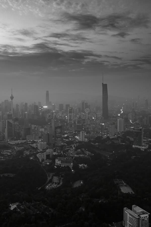 θέα ια όμορφη ριόλη kuala lumpur στα μαύρα και η whitekuala lumpur είναι ια καρδιά τη μαλαισία στοκ φωτογραφία με δικαίωμα ελεύθερης χρήσης