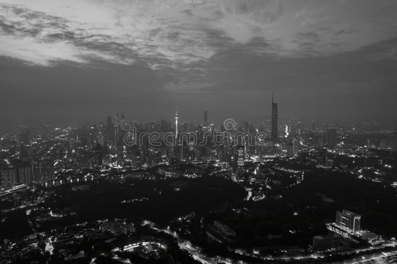 θέα ια όμορφη ριόλη kuala lumpur στα μαύρα και η whitekuala lumpur είναι ια καρδιά τη μαλαισία στοκ φωτογραφίες με δικαίωμα ελεύθερης χρήσης