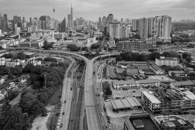 θέα την όμορφη πόλη kuala lumpur στοκ φωτογραφίες