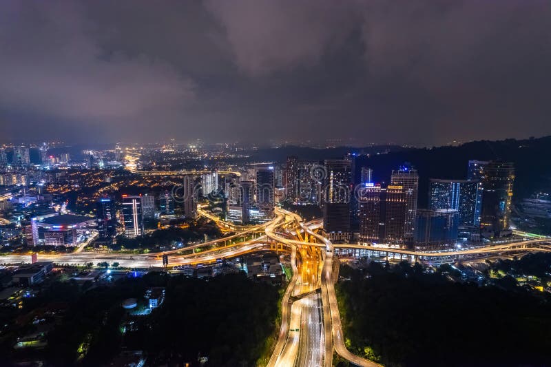 θέα την όμορφη πόλη kuala lumpur στοκ εικόνες