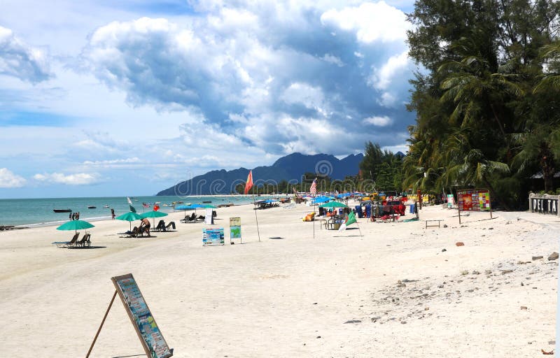 θέα τοπίου στην παραλία pantai cenang στο νησί langkawi στοκ φωτογραφία με δικαίωμα ελεύθερης χρήσης