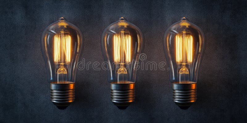 θερμοί λαμπτήρες λάμψης σε σκοτεινή ατμόσφαιρα. απεικόνιση αποθεμάτων