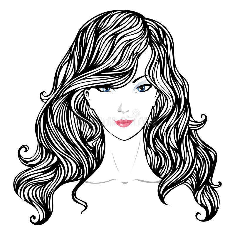 Illustration of woman on white background. Illustration of woman on white background.