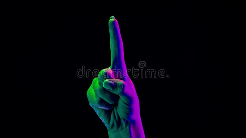 Female hand showing 1 with finger isolated on black background. One, two, three numbers gesture, reade set go, math concept. . High quality photo. Female hand showing 1 with finger isolated on black background. One, two, three numbers gesture, reade set go, math concept. . High quality photo