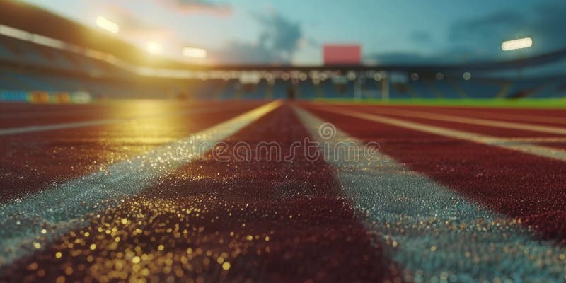 Θολή εικόνα της γραμμής με κόκκινη λωρίδα ελεύθερη απεικόνιση δικαιώματος