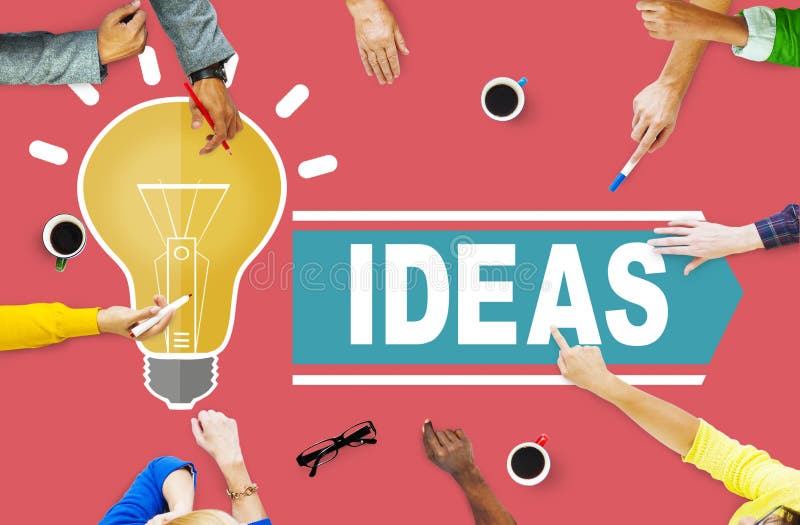 Ιδέες φιλοδοξιών που σκέφτονται την έννοια στρατηγικής οράματος καινοτομίας