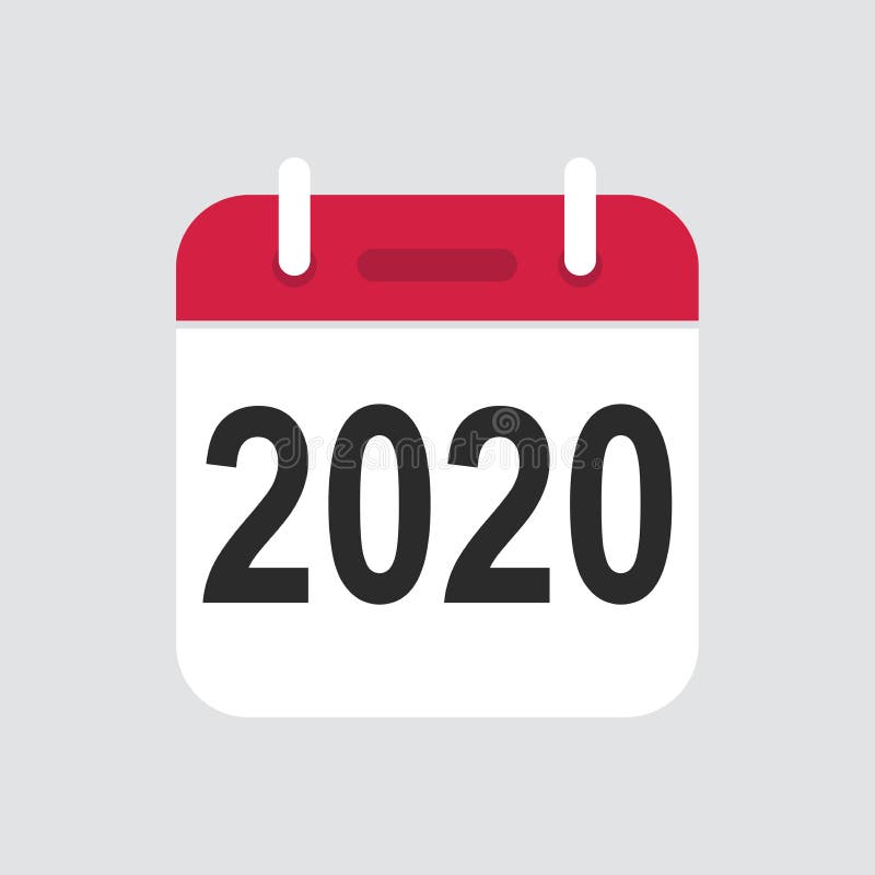 2020 διάνυσμα ημερολογιακών εικονιδίων διανυσματική απεικόνιση