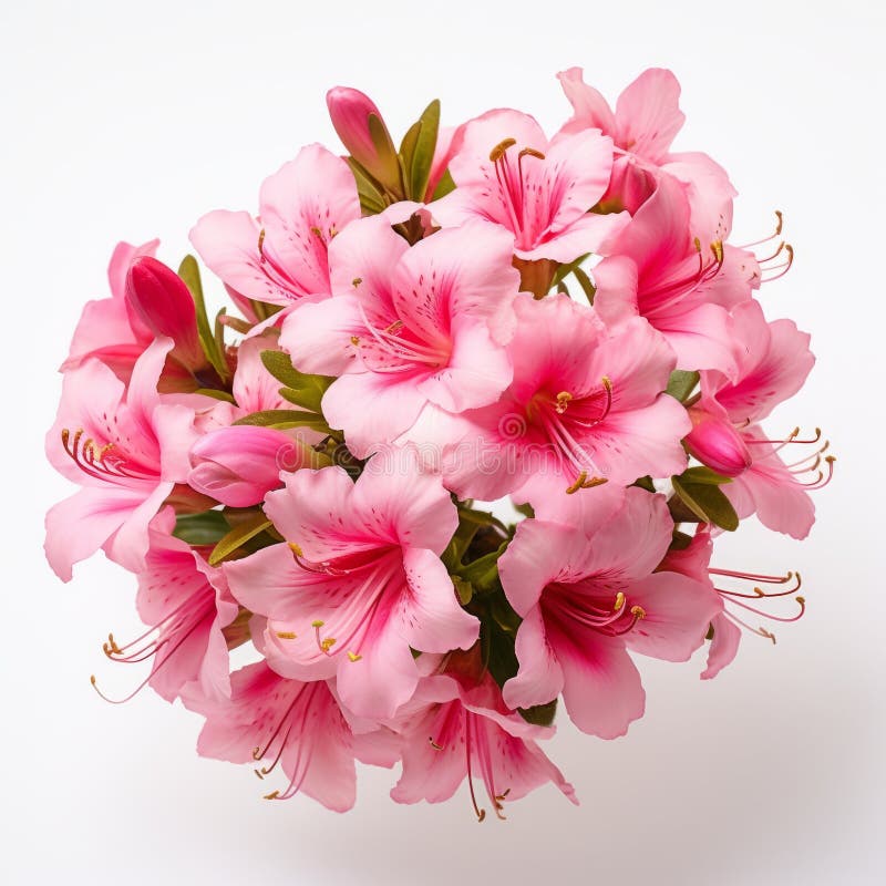 ιαπωνική παραδοσιακή ανθοδέσμη azalea σε λευκό φόντο απεικόνιση αποθεμάτων