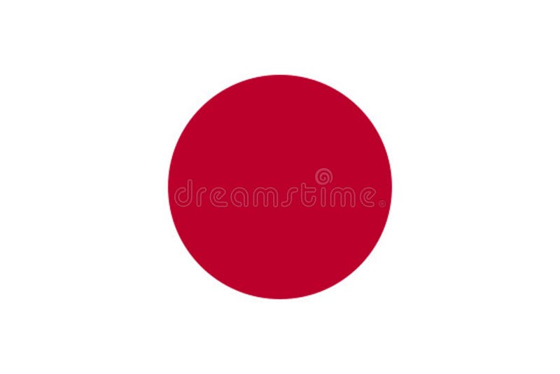 Japanese flag accurate colour and dimensions. white background with red circle. Japanese flag accurate colour and dimensions. white background with red circle