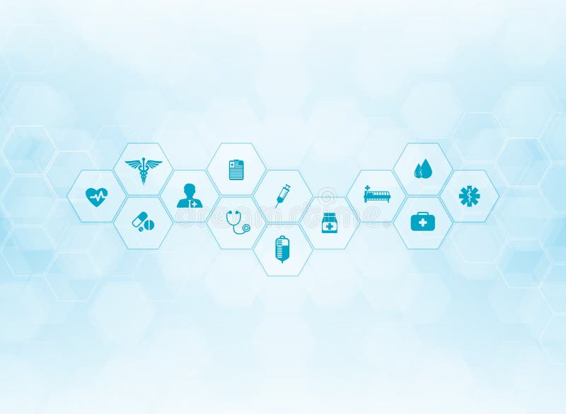 Ιατρικό υπόβαθρο και εικονίδια απεικόνιση αποθεμάτων