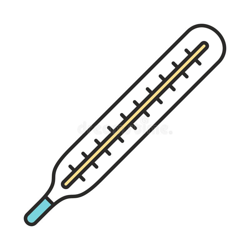 Ιατρικό εικονίδιο θερμομέτρων επίσης corel σύρετε το διάνυσμα απεικόνισης ελεύθερη απεικόνιση δικαιώματος