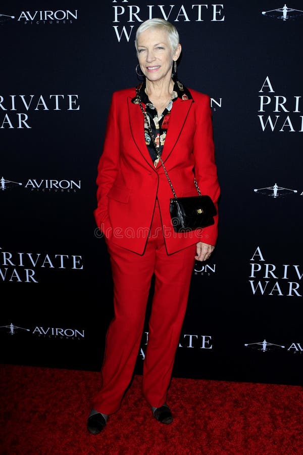 LOS ANGELES - OCT 24:  Annie Lennox at the A Private War Premiere at the Samuel Goldwyn Theater on October 24, 2018 in Beverly Hills, CA. LOS ANGELES - OCT 24:  Annie Lennox at the A Private War Premiere at the Samuel Goldwyn Theater on October 24, 2018 in Beverly Hills, CA