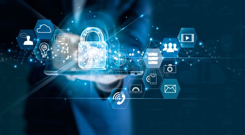 Ιδιωτικότητα προστασίας δεδομένων GDPR ΕΕ Δίκτυο ασφάλειας Cyber στοκ εικόνα