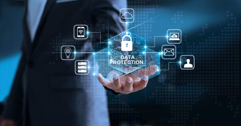 Ιδιωτικότητα προστασίας δεδομένων, GDPR ΕΕ Δίκτυο ασφάλειας Cyber στοκ εικόνες