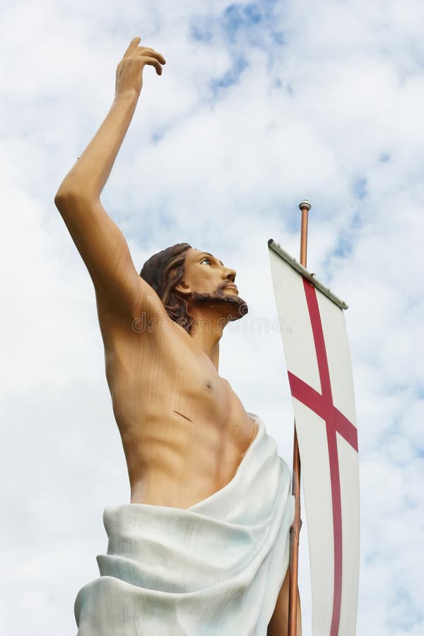 Statue of Jesus pointing to sky at St.Anne Church. Statue of Jesus pointing to sky at St.Anne Church