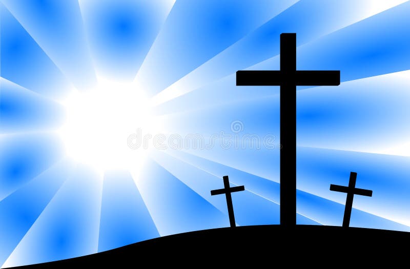 Ιησούς Crucifixion - Calvary σκηνή τρία σταυροί ελεύθερη απεικόνιση δικαιώματος Ιησούς Crucifixion - Calvary σκηνή τρία σταυροί ελεύθερη απεικόνιση δικαιώματος
