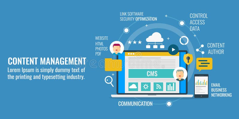 Ικανοποιημένο σύστημα διαχείρισης - cms - υπολογισμός σύννεφων - έννοια αποθήκευσης στοιχείων Επίπεδη διανυσματική απεικόνιση σχε διανυσματική απεικόνιση Ικανοποιημένο σύστημα διαχείρισης - cms - υπολογισμός σύννεφων - έννοια αποθήκευσης στοιχείων Επίπεδη διανυσματική απεικόνιση σχε διανυσματική απεικόνιση