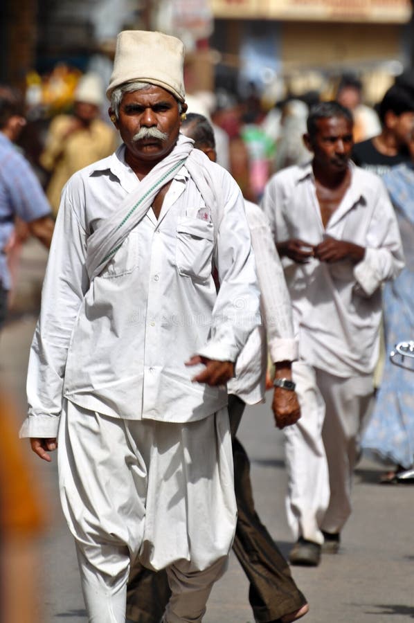 An Indian villager in a traditional dress from Gujarat. An Indian villager in a traditional dress from Gujarat