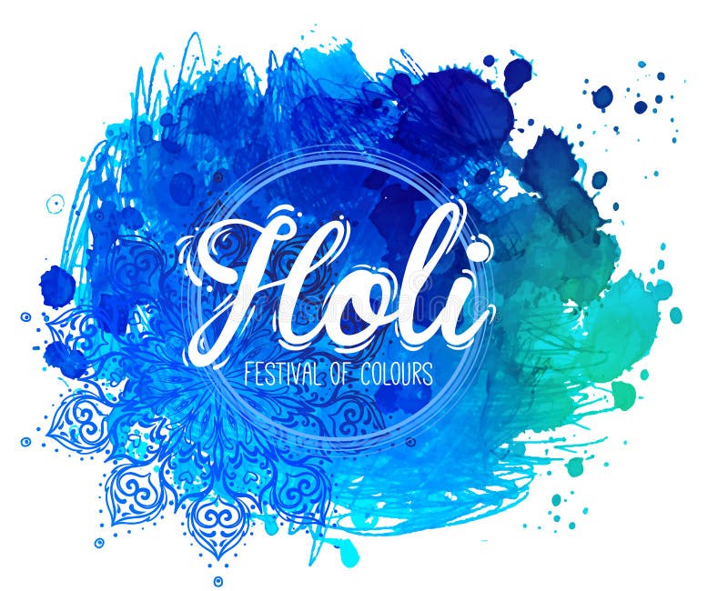 Ινδικό παραδοσιακό φεστιβάλ των χρωμάτων Holi και του backgrou Dolyatra ελεύθερη απεικόνιση δικαιώματος