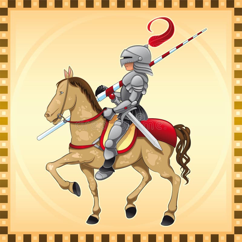 Knight and Horse - vector Image, software: Illustrator. Knight and Horse - vector Image, software: Illustrator