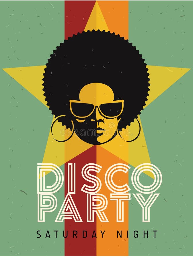 Ιπτάμενο γεγονότος κομμάτων Disco Δημιουργική εκλεκτής ποιότητας αφίσα Διανυσματικό αναδρομικό πρότυπο ύφους Μαύρη γυναίκα στα γυ απεικόνιση αποθεμάτων Ιπτάμενο γεγονότος κομμάτων Disco Δημιουργική εκλεκτής ποιότητας αφίσα Διανυσματικό αναδρομικό πρότυπο ύφους Μαύρη γυναίκα στα γυ απεικόνιση αποθεμάτων