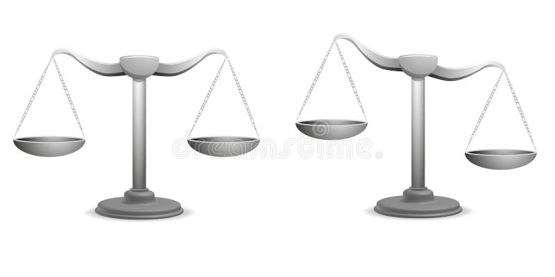 Detailed illustration of a pair of balances. Detailed illustration of a pair of balances