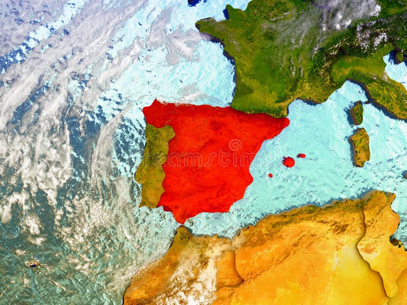 Ισπανία στη διευκρινισμένη σφαίρα ελεύθερη απεικόνιση δικαιώματος