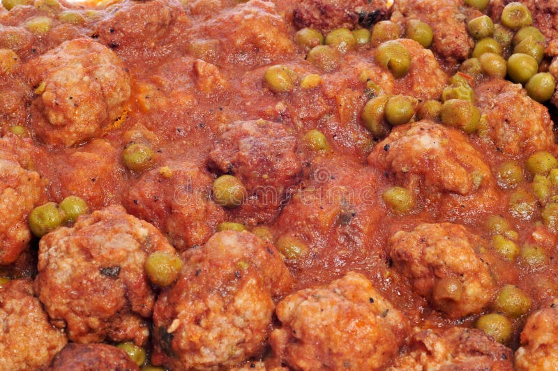 ισπανικό stew κεφτών στοκ εικόνες