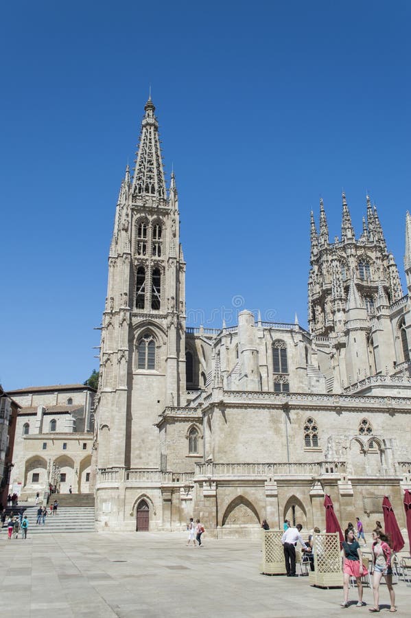 Ισπανικό ορόσημο του Burgos Cathedral στοκ φωτογραφίες με δικαίωμα ελεύθερης χρήσης Ισπανικό ορόσημο του Burgos Cathedral στοκ φωτογραφίες με δικαίωμα ελεύθερης χρήσης