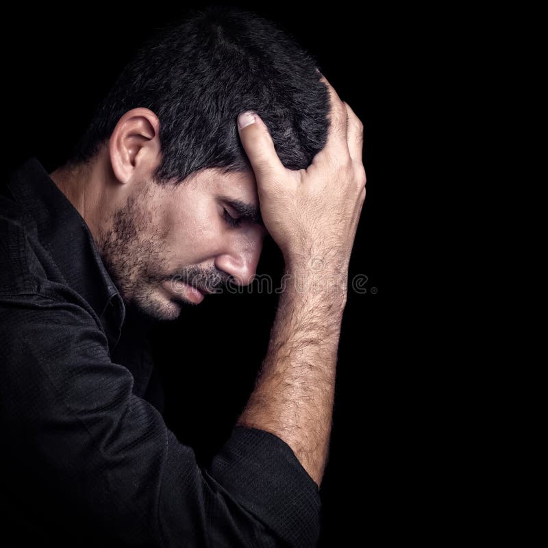 ισπανικός λυπημένος πολύ νέος πορτρέτου ατόμων στοκ εικόνες