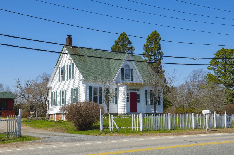 Ιστορικό οικιστικό κτίριο Berkley Massachusetts ΗΠΑ στοκ εικόνα